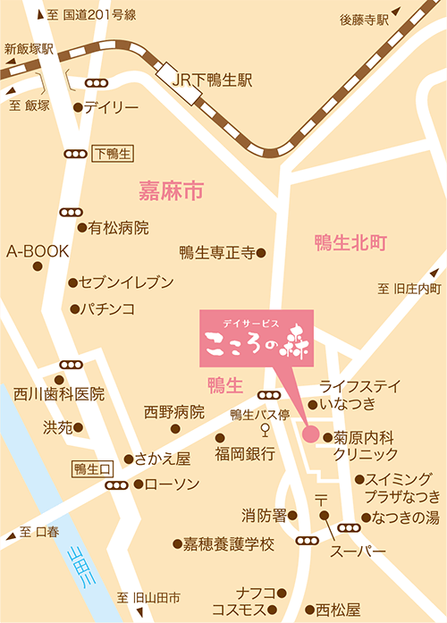 デイサービスこころの森地図