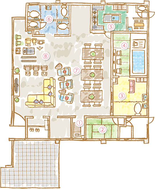 こころの森施設案内イラスト